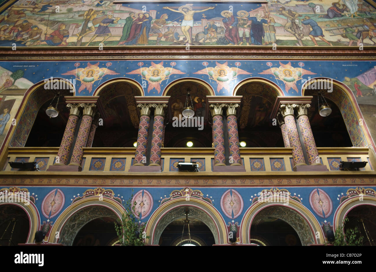 À l'intérieur de la cathédrale Holy Trinity, Sibiu, Roumanie Banque D'Images