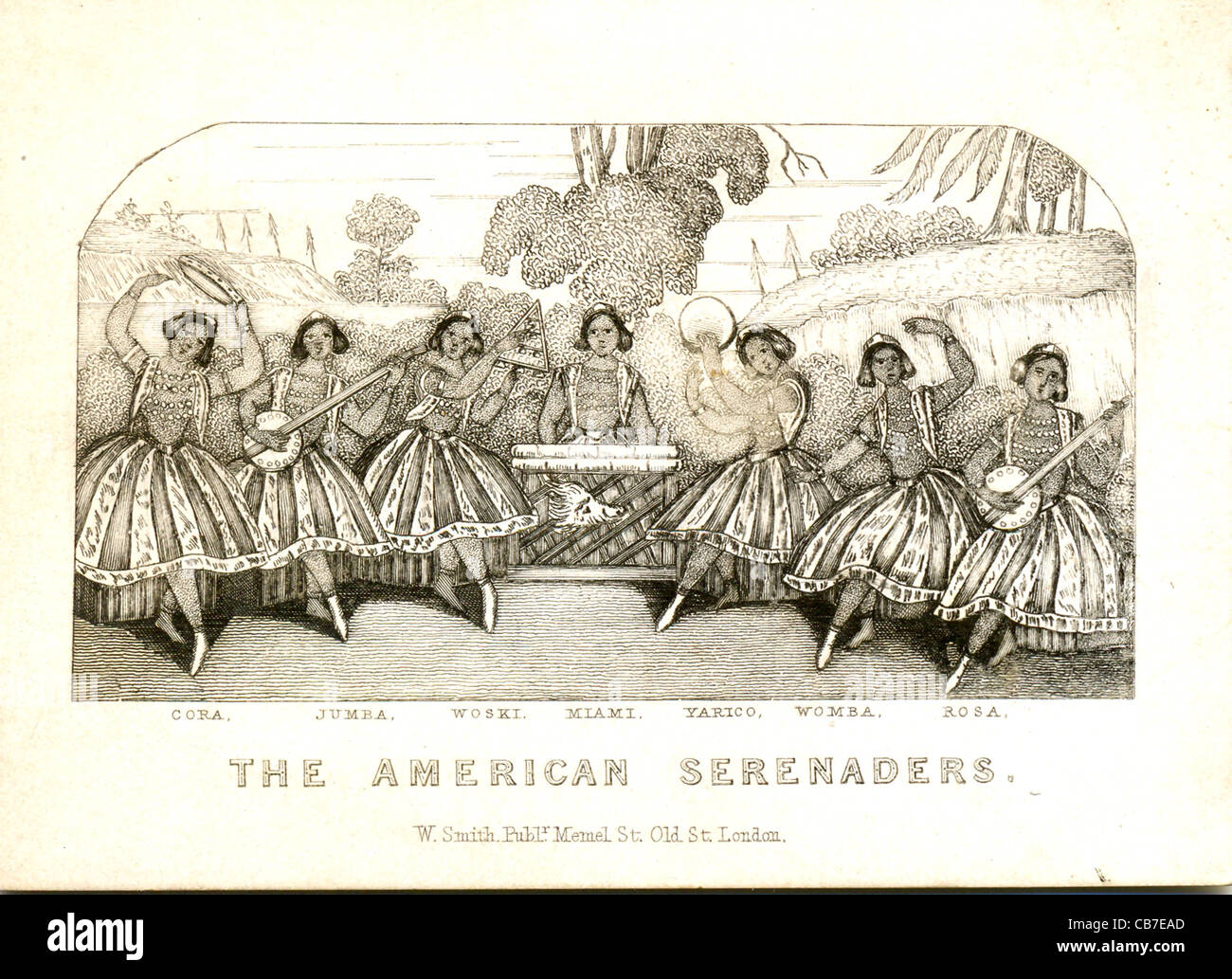 Publicité pour l'American Serenaders également connu sous le nom de l'Ethiopian Seranaders Banque D'Images