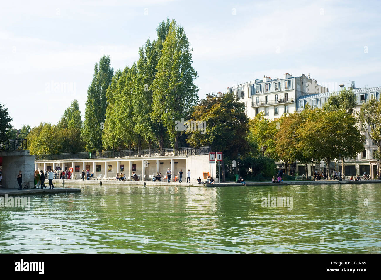 Paris, France - Canal de l'Ourcq Banque D'Images