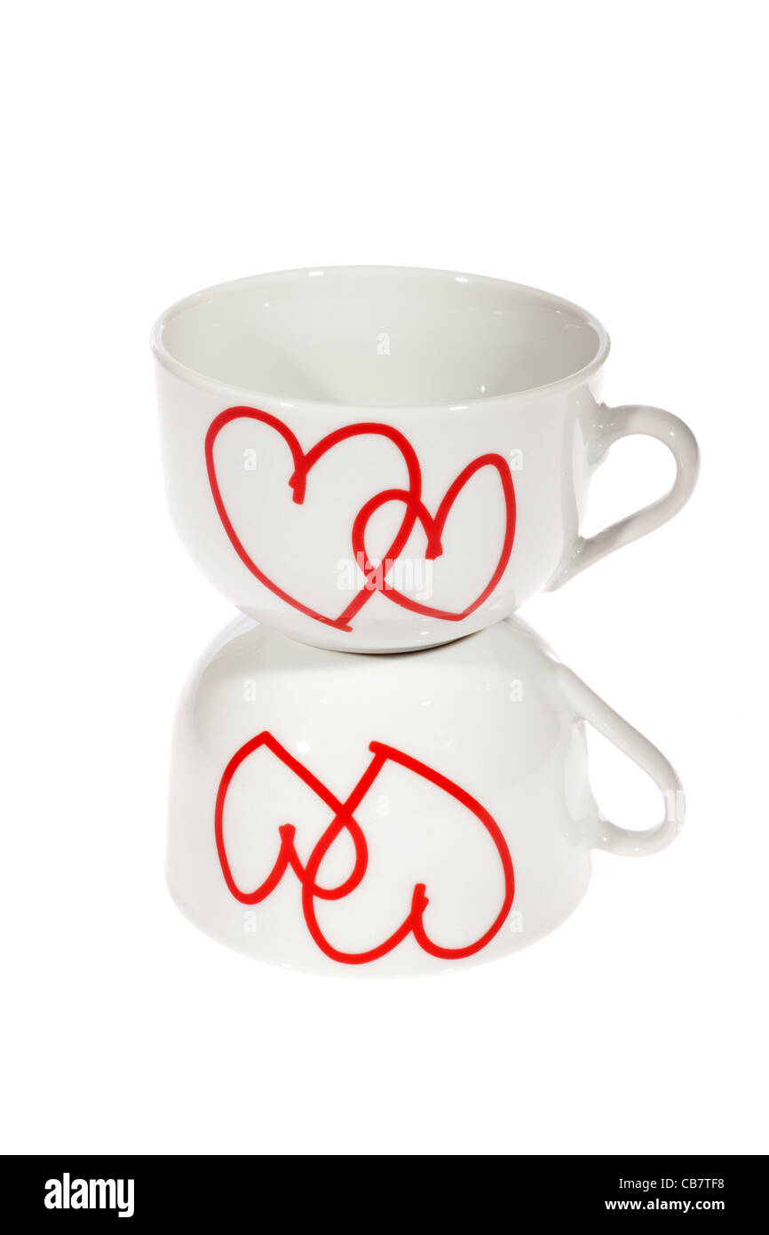 Tasse à café, photo sur le fond blanc Banque D'Images