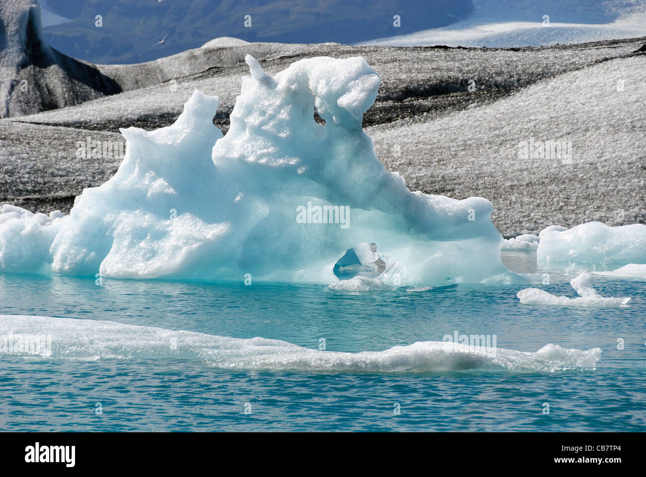 Iceberg sur le lac Jokulsarlon Islande Banque D'Images