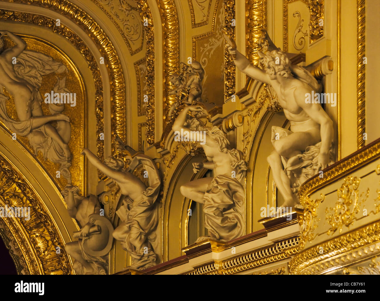 À l'intérieur de Opera and Ballet Theatre, Odessa, Ukraine Banque D'Images