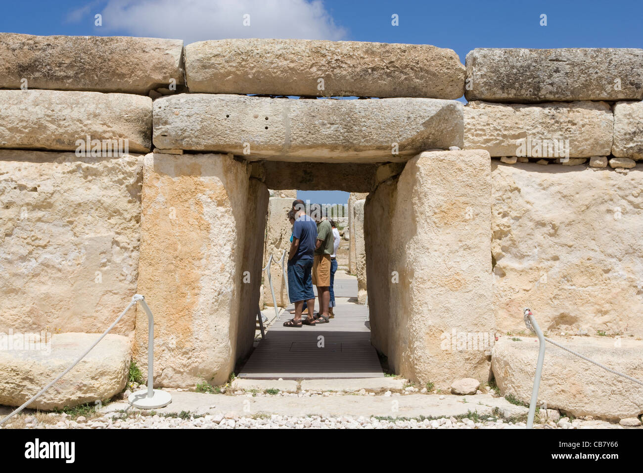 Hagar Qim, Temple : entrée principale Banque D'Images