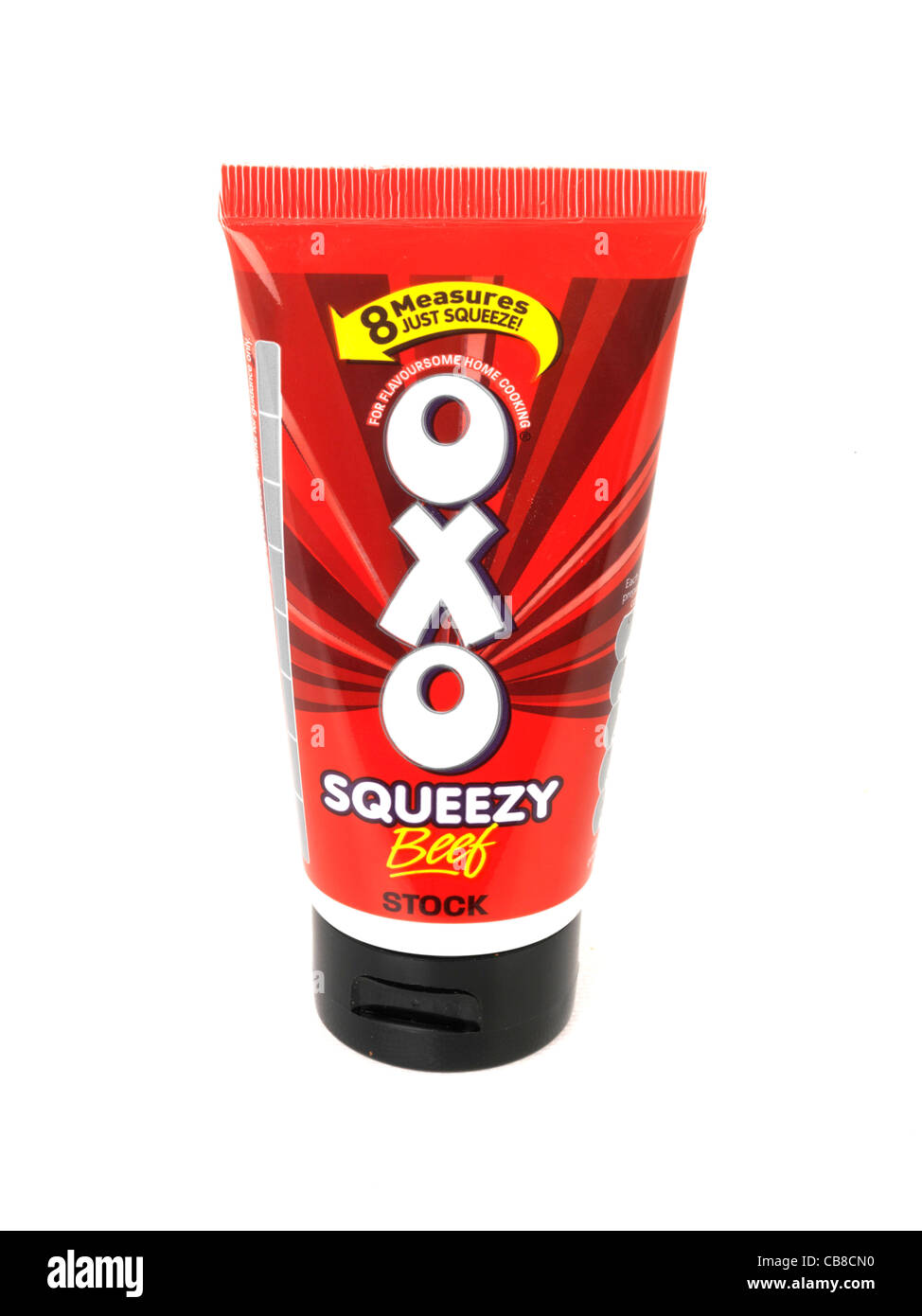 OXO bouillon de boeuf de marque ou de l'arôme de l'additif alimentaire isolé du tube sur un fond blanc avec un chemin de détourage et aucun peuple Banque D'Images