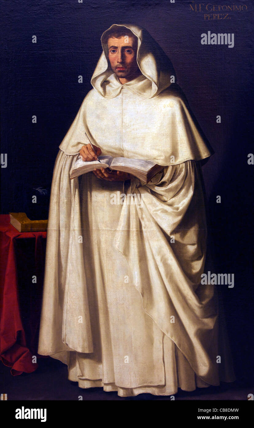 Frère Jeronimo Perez, par Francisco de Zurbaran, vers 1630, l'Académie Royale de San Fernando, Madrid, Espagne, Europe, Banque D'Images