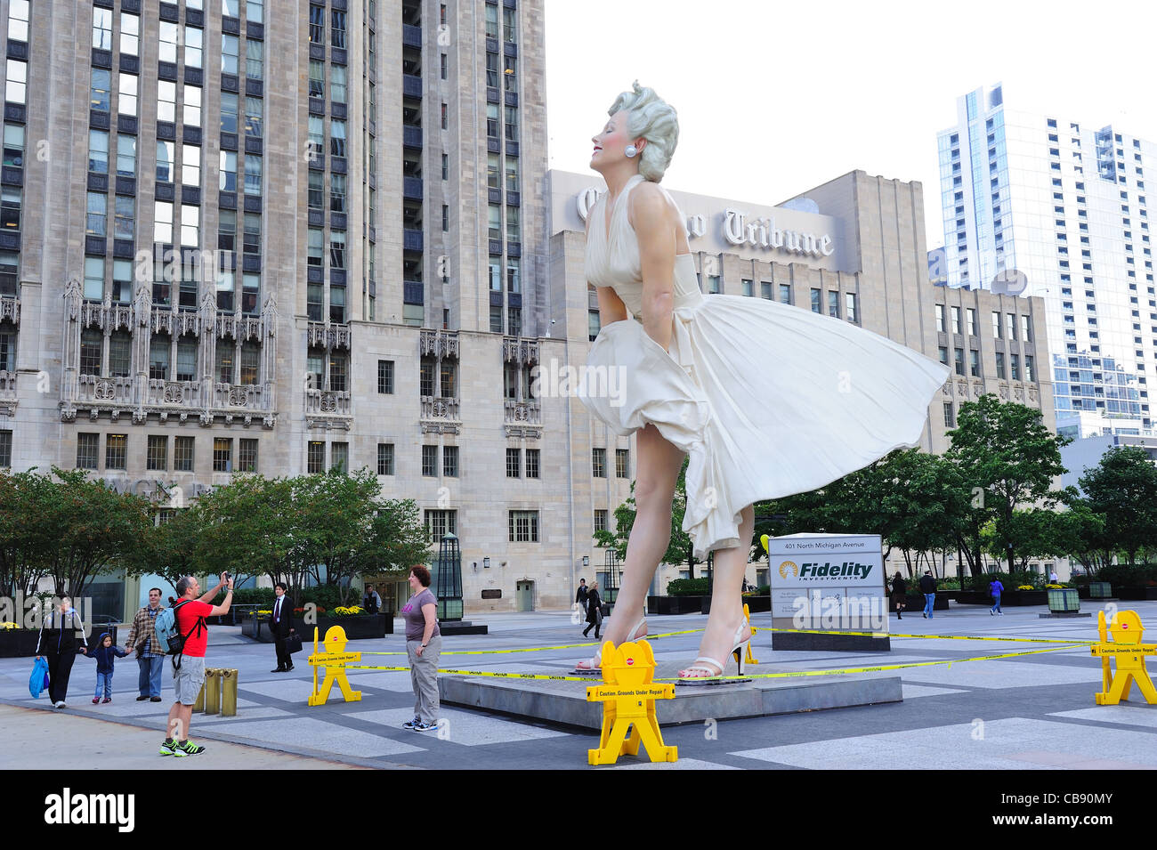 Gros plan de la Statue de Marilyn Monroe Banque D'Images