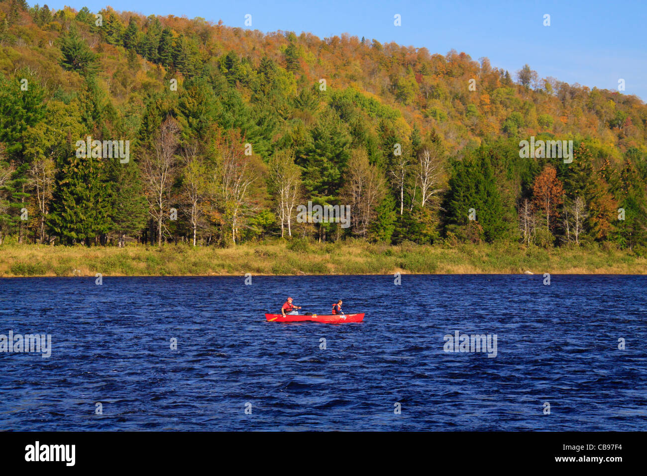 Sentier des Appalaches bac sur la rivière Kennebec, Caratunk, Maine, États-Unis Banque D'Images