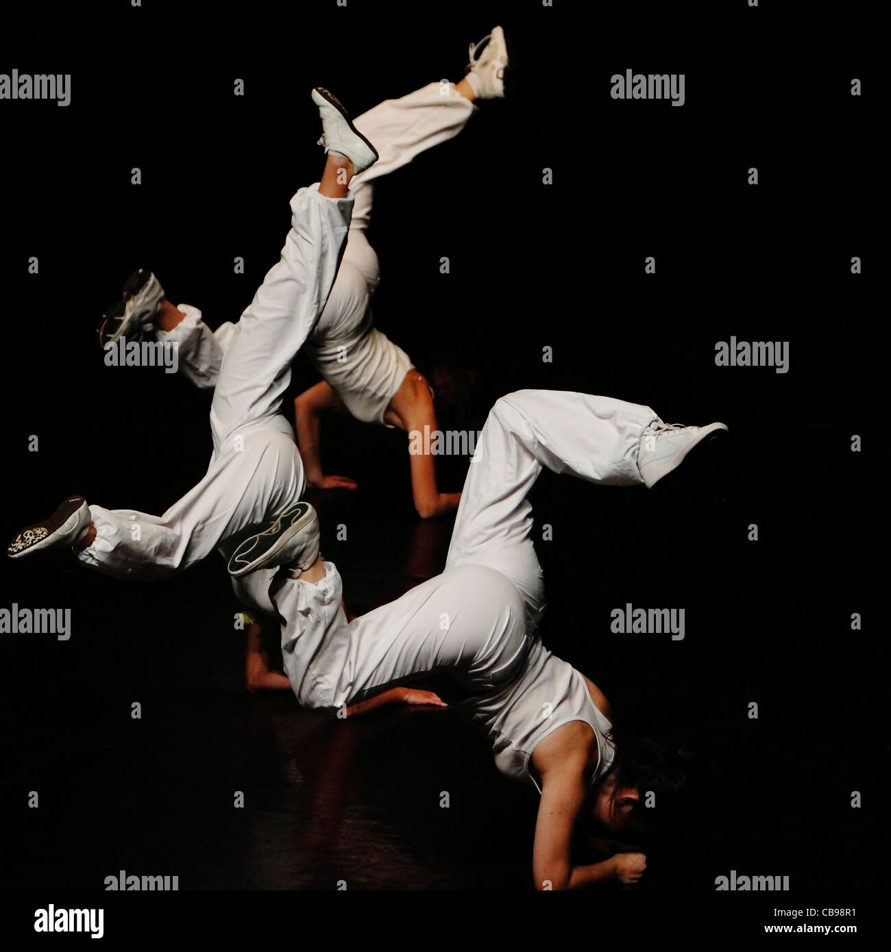 Spectacle de danse hip-hop, dance show sur scène Banque D'Images