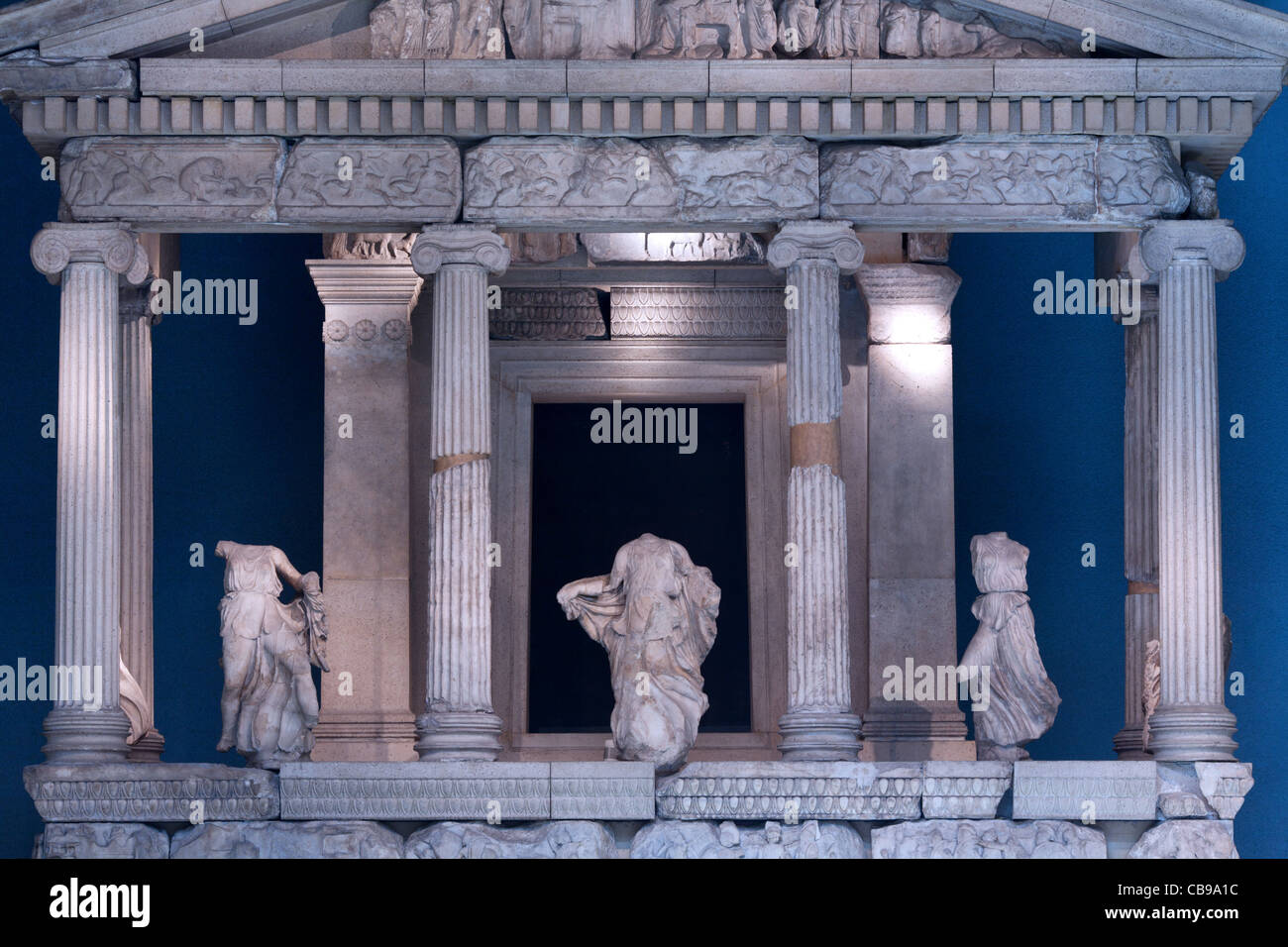 La Néréide Monument, British Museum, Londres, Royaume-Uni Banque D'Images