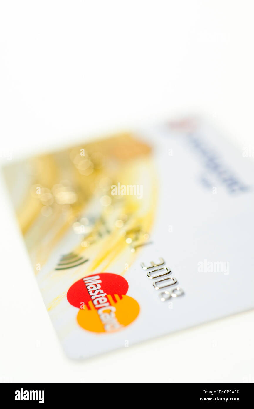 Une carte de crédit Mastercard Banque D'Images