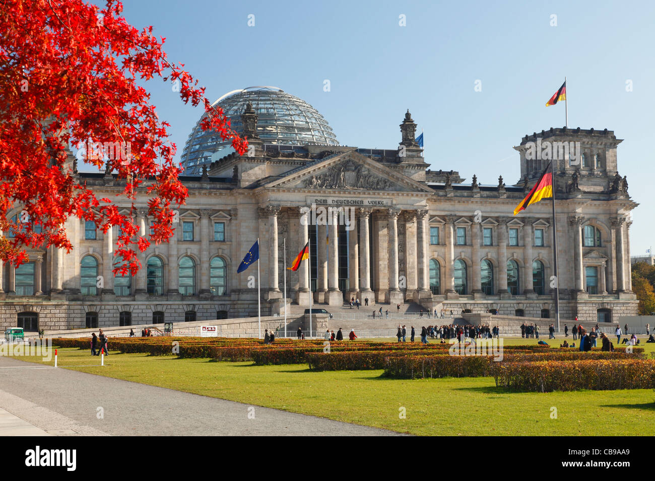 Le Reichstag à Berlin à l'automne Banque D'Images