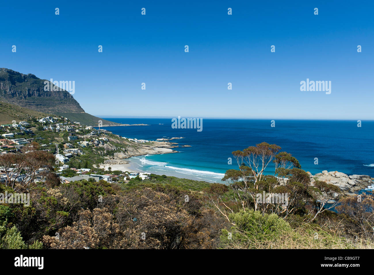 La baie de Llandudno et résidentiel au sud de Cape Town Afrique du Sud Banque D'Images
