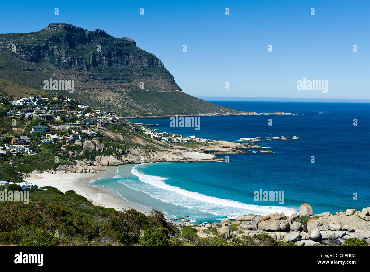 La baie de Llandudno et résidentiel au sud de Cape Town Afrique du Sud Banque D'Images