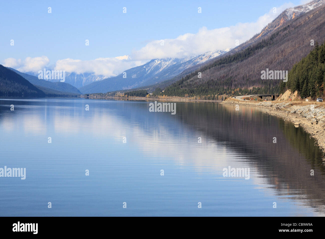 Moose Lake sur la route Yellowhead en Colombie-Britannique, Canada Banque D'Images