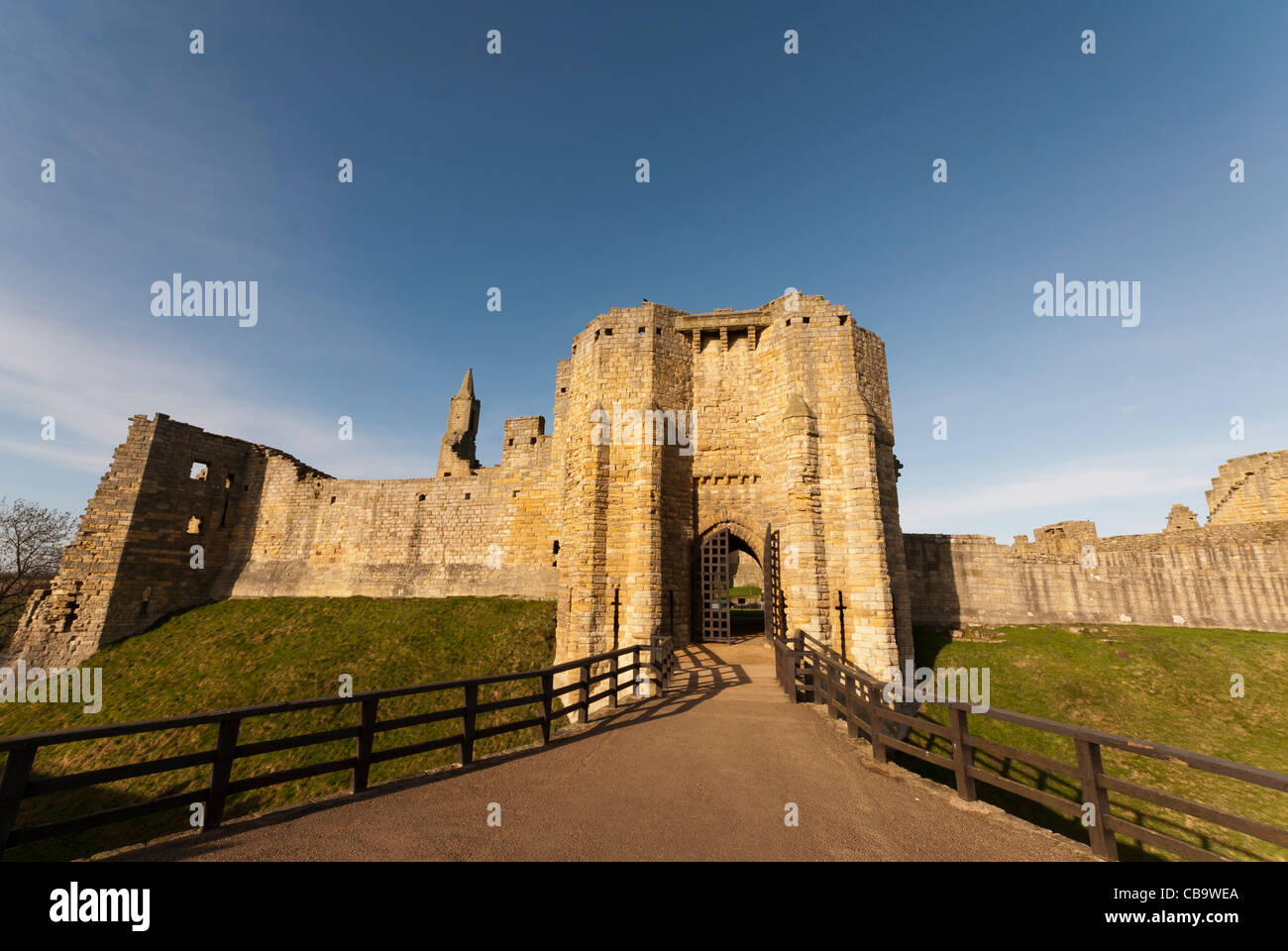 Château de Warkworth, Northumberland Castle Banque D'Images