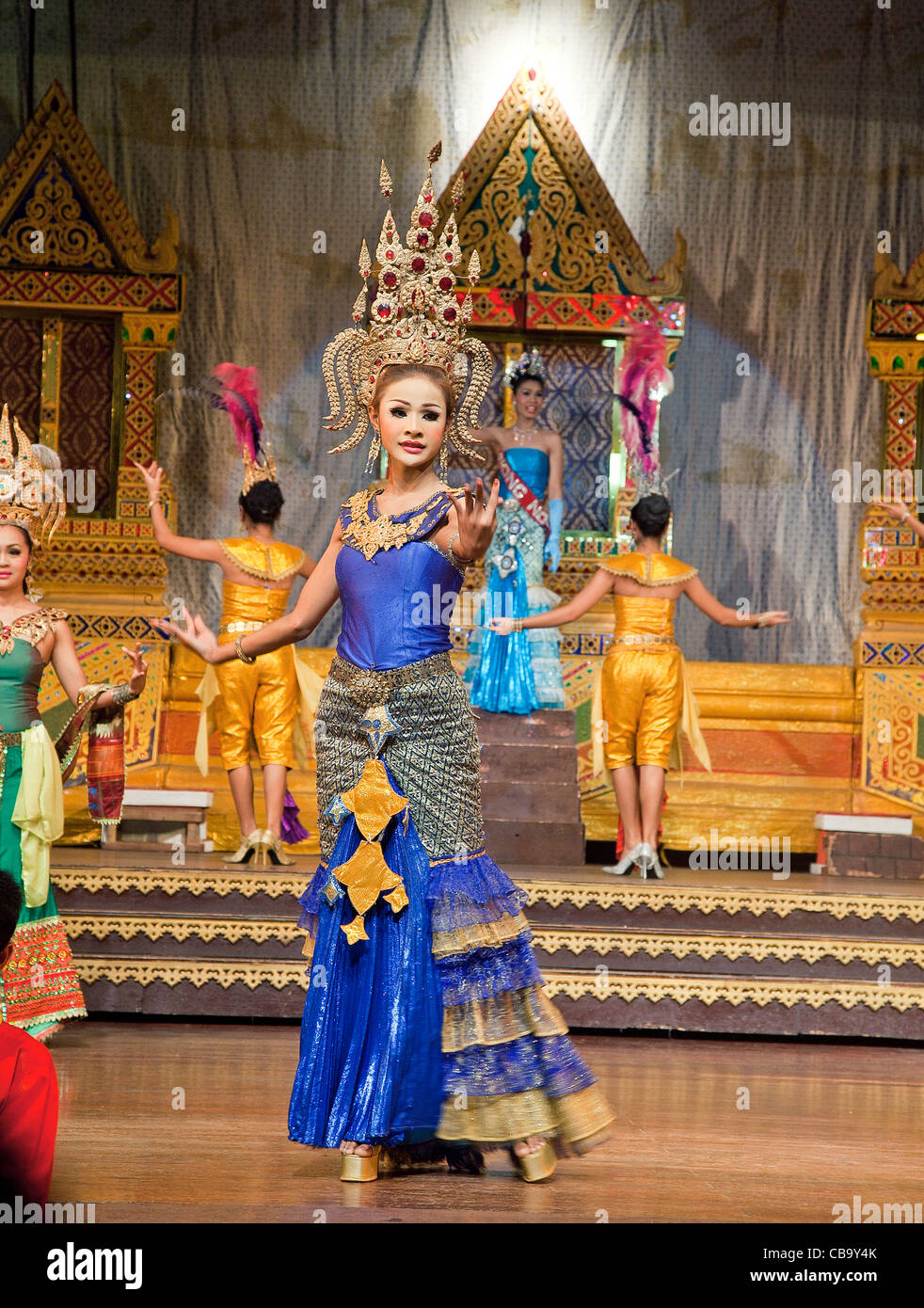 La Thaïlande et CULTURE Danse spectacle de travestis en Thaïlande Asie Banque D'Images
