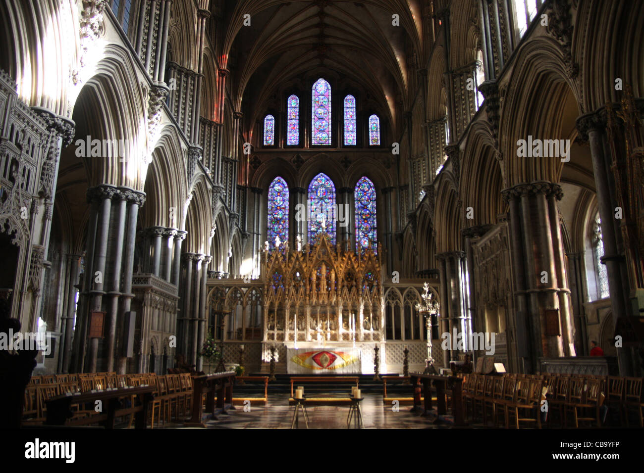 Intérieur de la cathédrale d'Ely dans le Cambridgeshire, Angleterre Banque D'Images