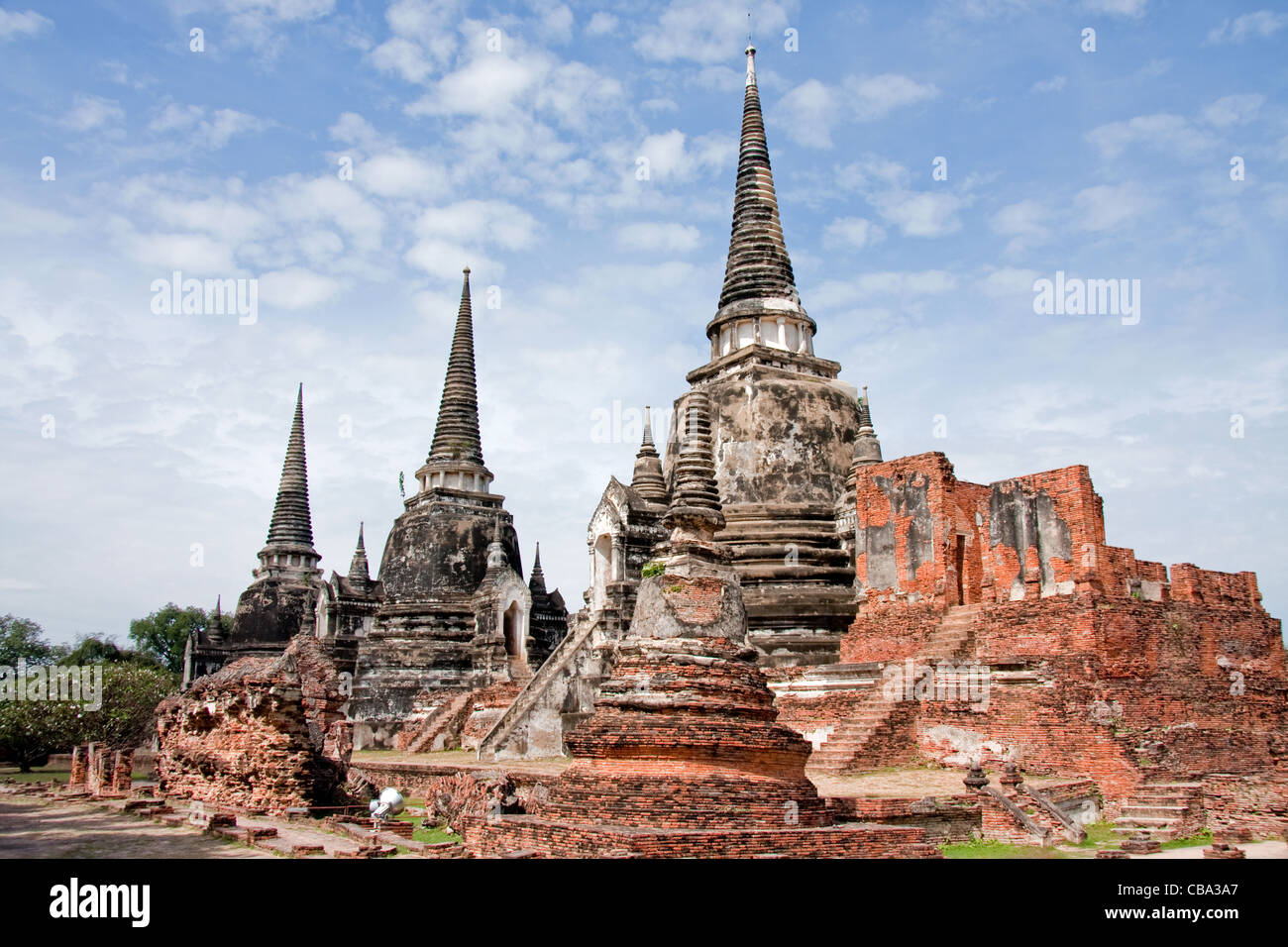 Wat Phra Sri Sanphet Temple d'Ayutthaya, Thaïlande Banque D'Images