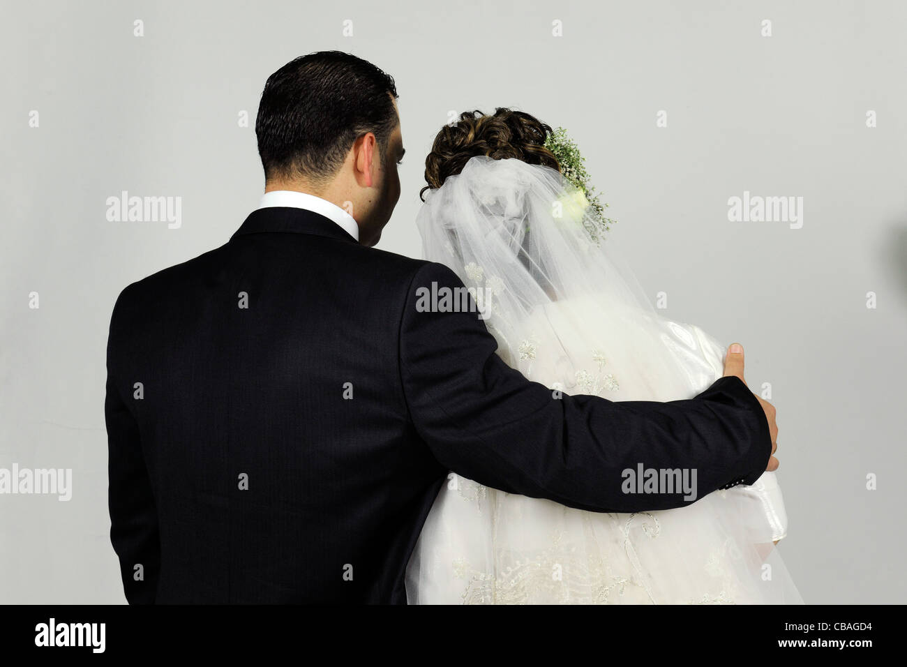 L'Iraq, à Bagdad. Au photographe de mariage. Banque D'Images
