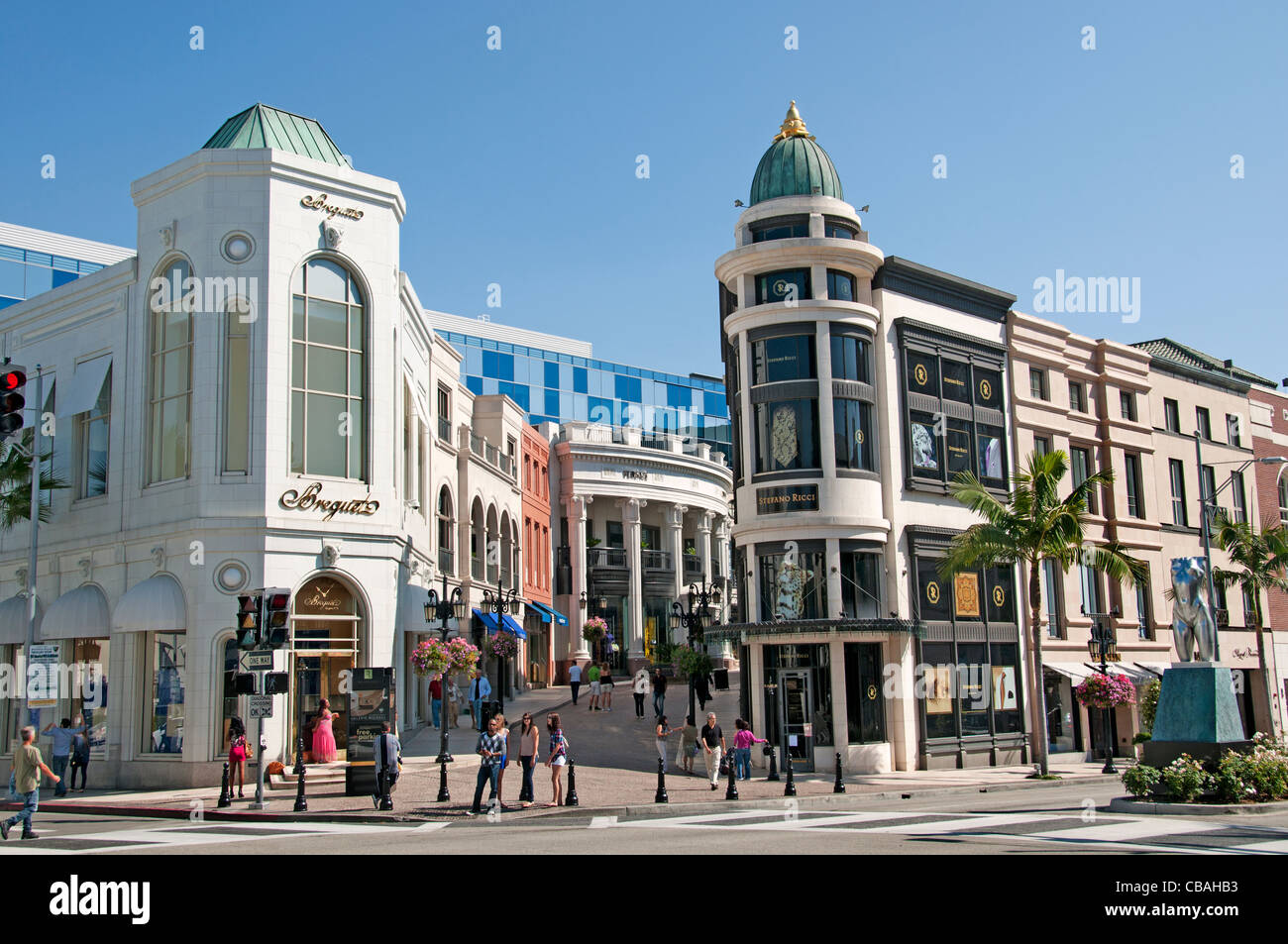 Boutiques boutiques de Rodeo Drive à Beverly Hills, Los Angeles California United States Banque D'Images