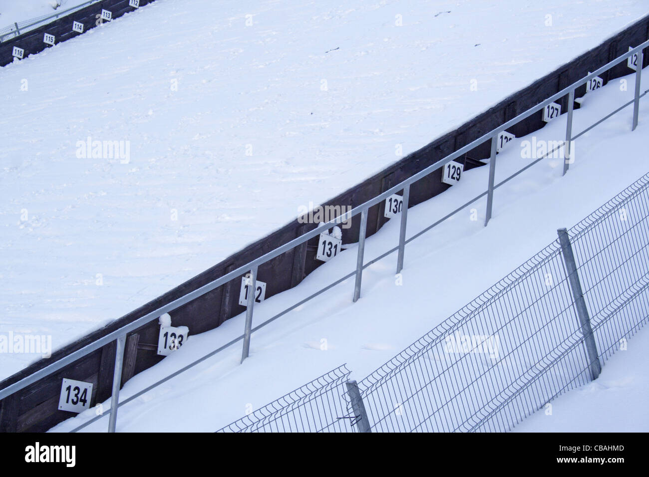 Fragment de sauter en bas du saut à ski Banque D'Images