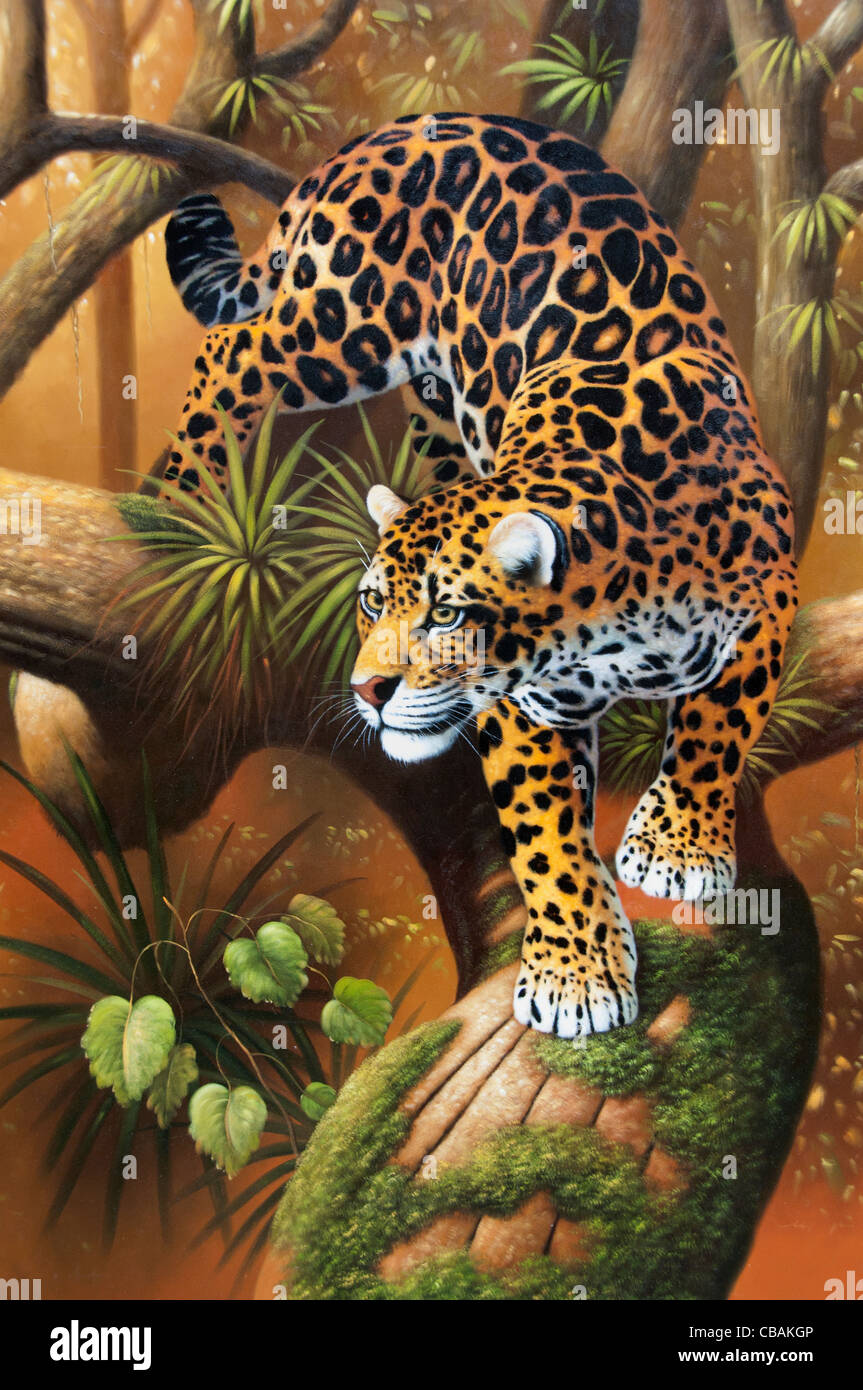 Tiger Buenos Aires San Telmo Galerie Art Artiste Peintre Argentine Town City Banque D'Images
