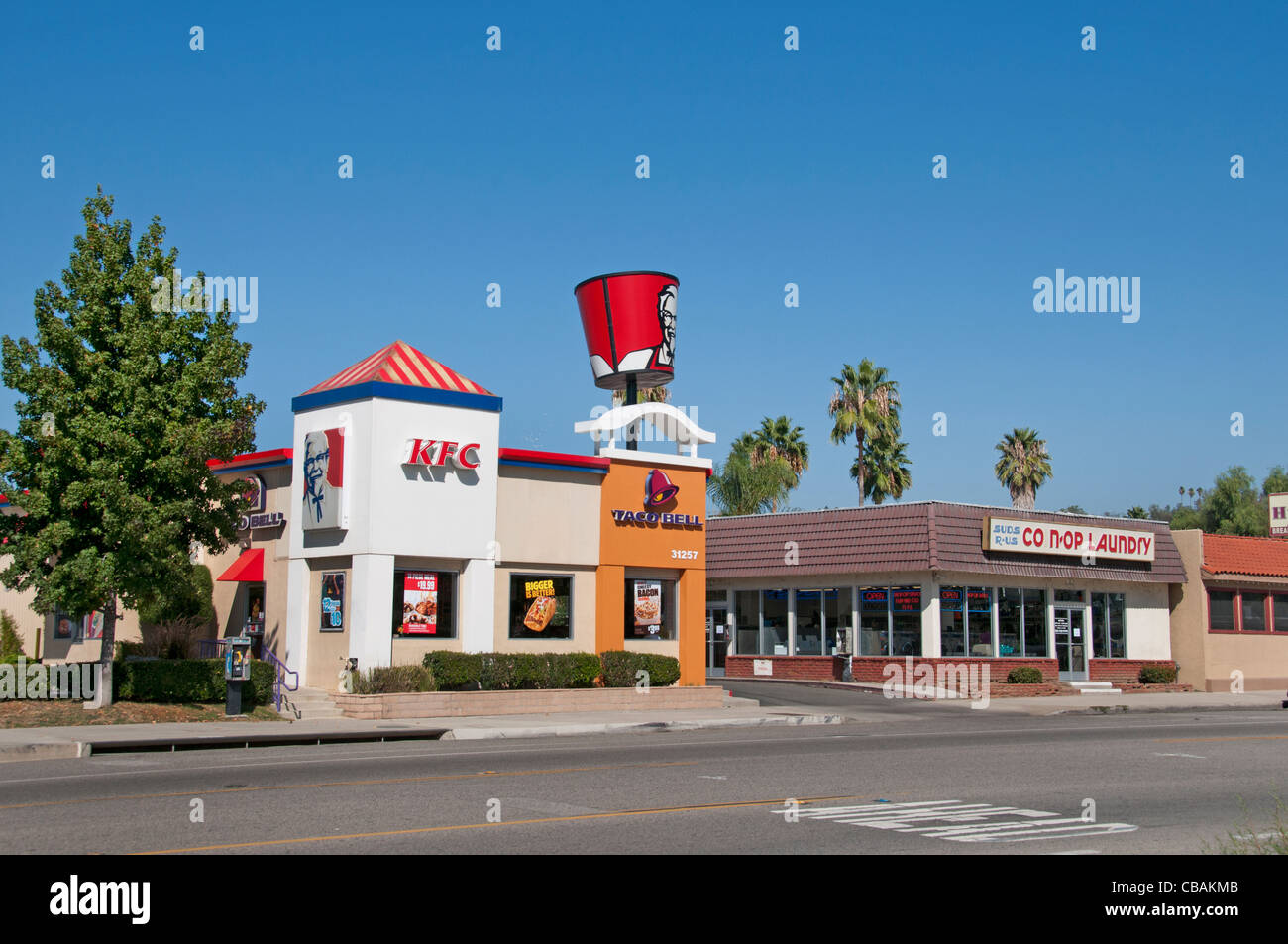 KFC Kentucky Fried Chicken Lake Elsinore Californie, États-Unis d'Amérique Banque D'Images
