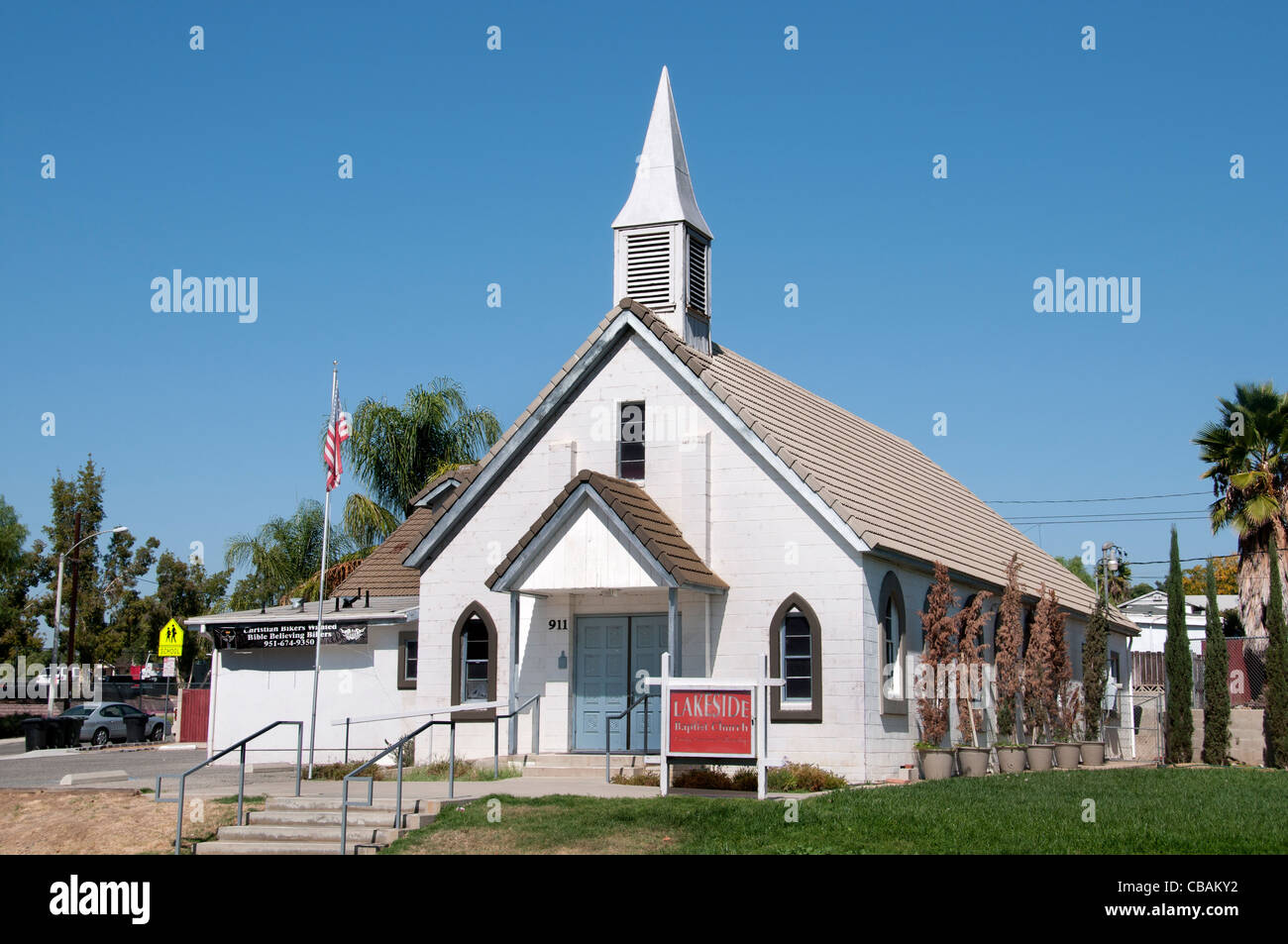 Église baptiste du côté des lacs Lac Elsinore Californie Etats-unis d'Amérique American Banque D'Images