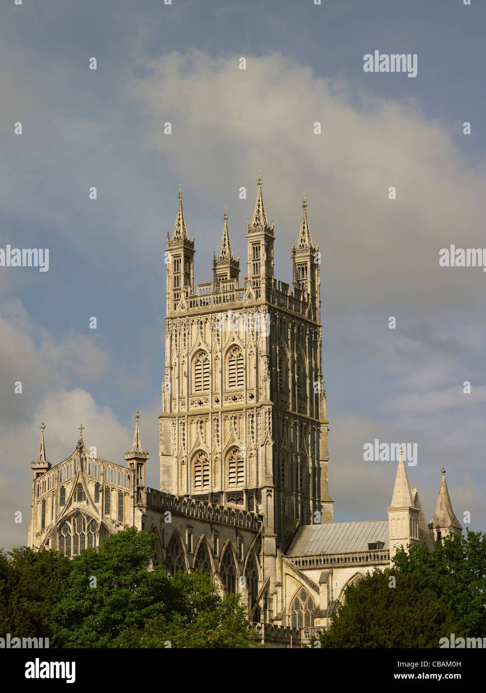 La tour de la cathédrale de Gloucester Banque D'Images
