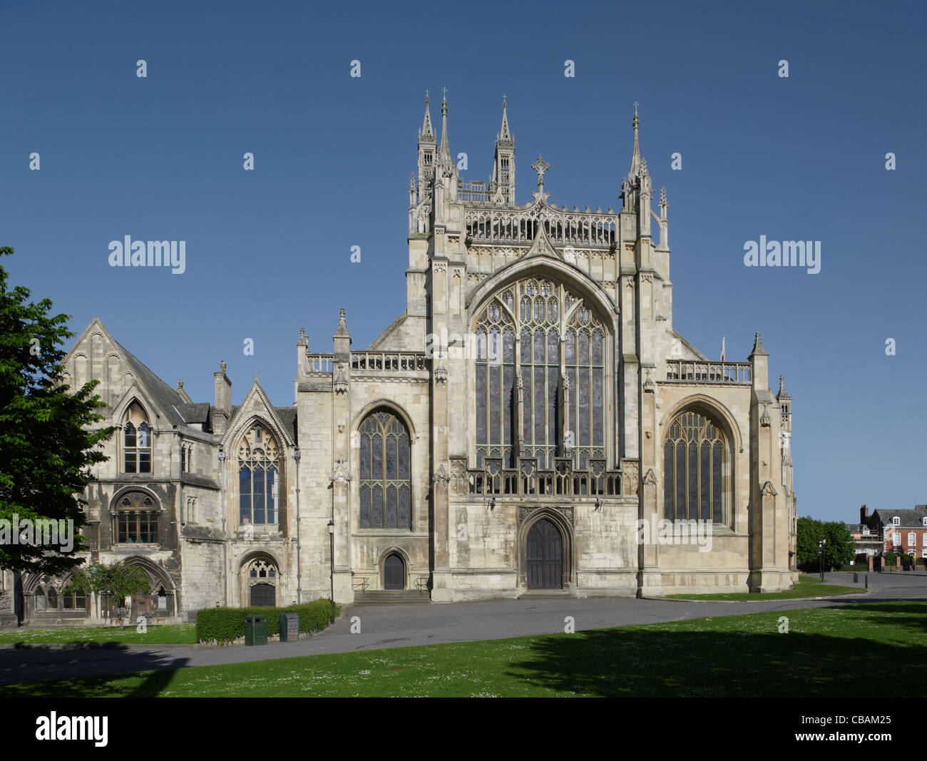La cathédrale de Gloucester, avant de l'ouest Banque D'Images
