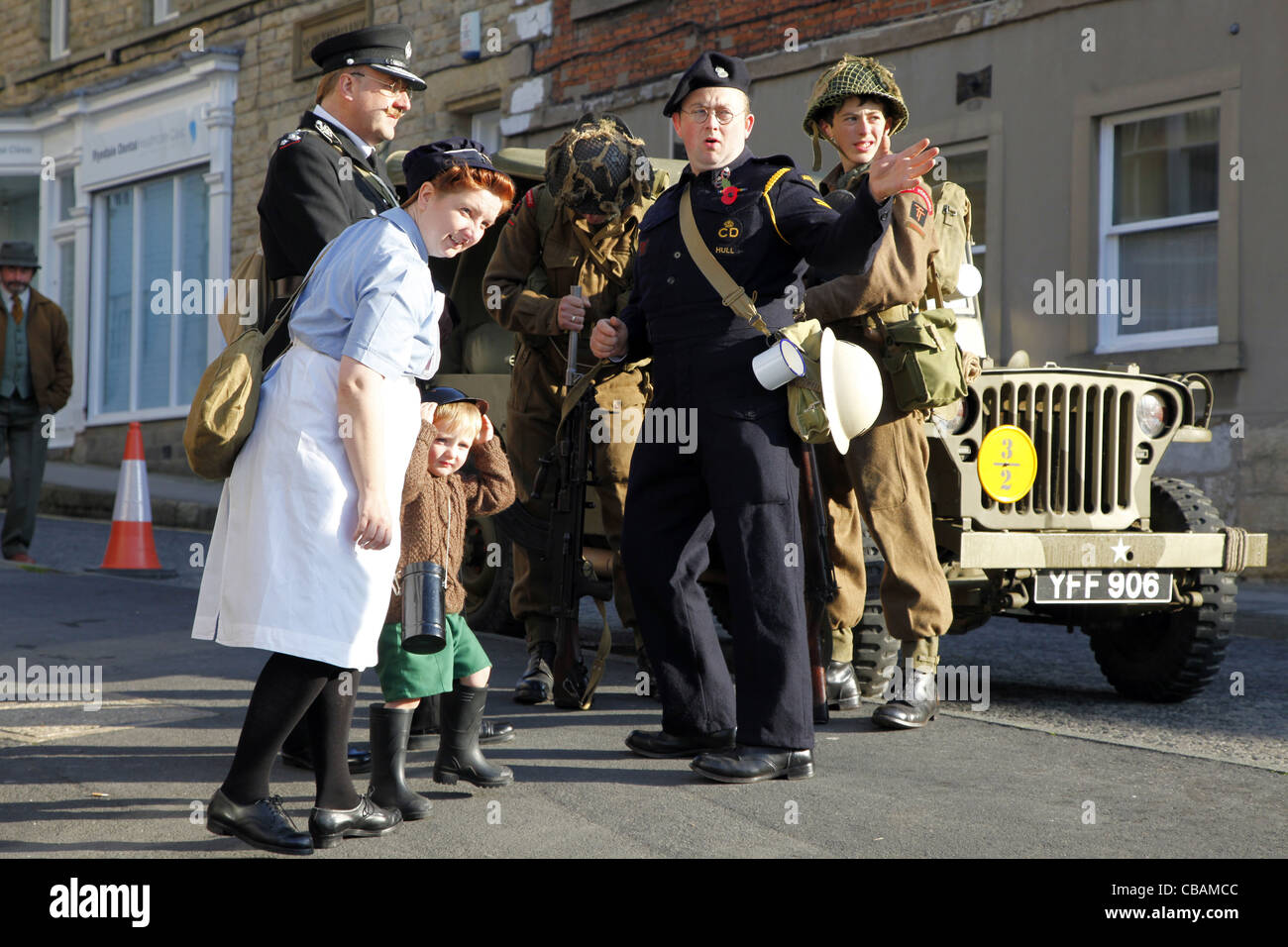 Dans REENACTERS WW2 UNIFORMS PICKERING NORTH YORKSHIRE 15 Octobre 2011 Banque D'Images