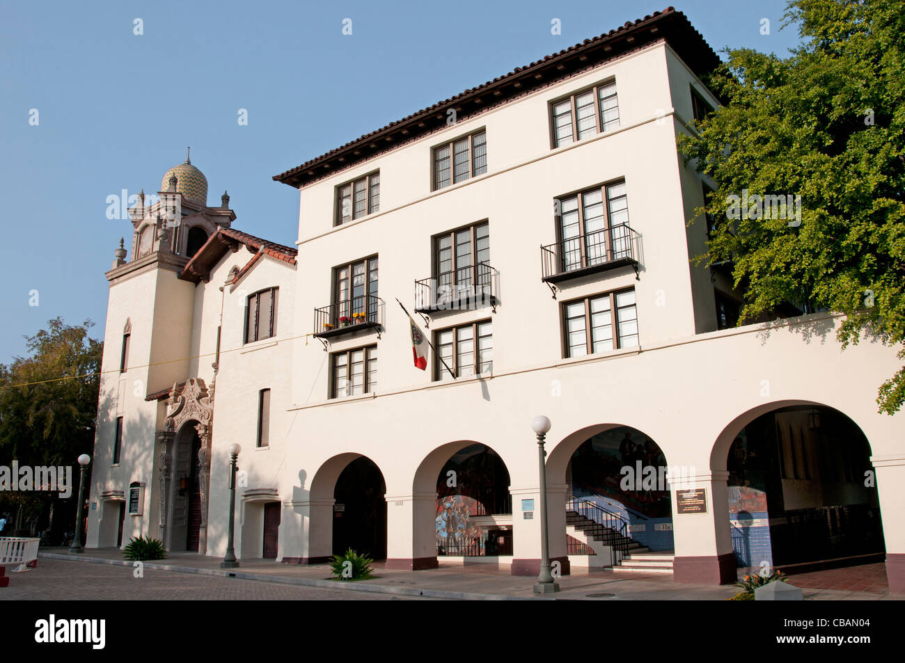 Eglesia Metodista Église La Plaza Centre-ville de El Pueblo espagnol Espagne Los Angeles California United States Banque D'Images