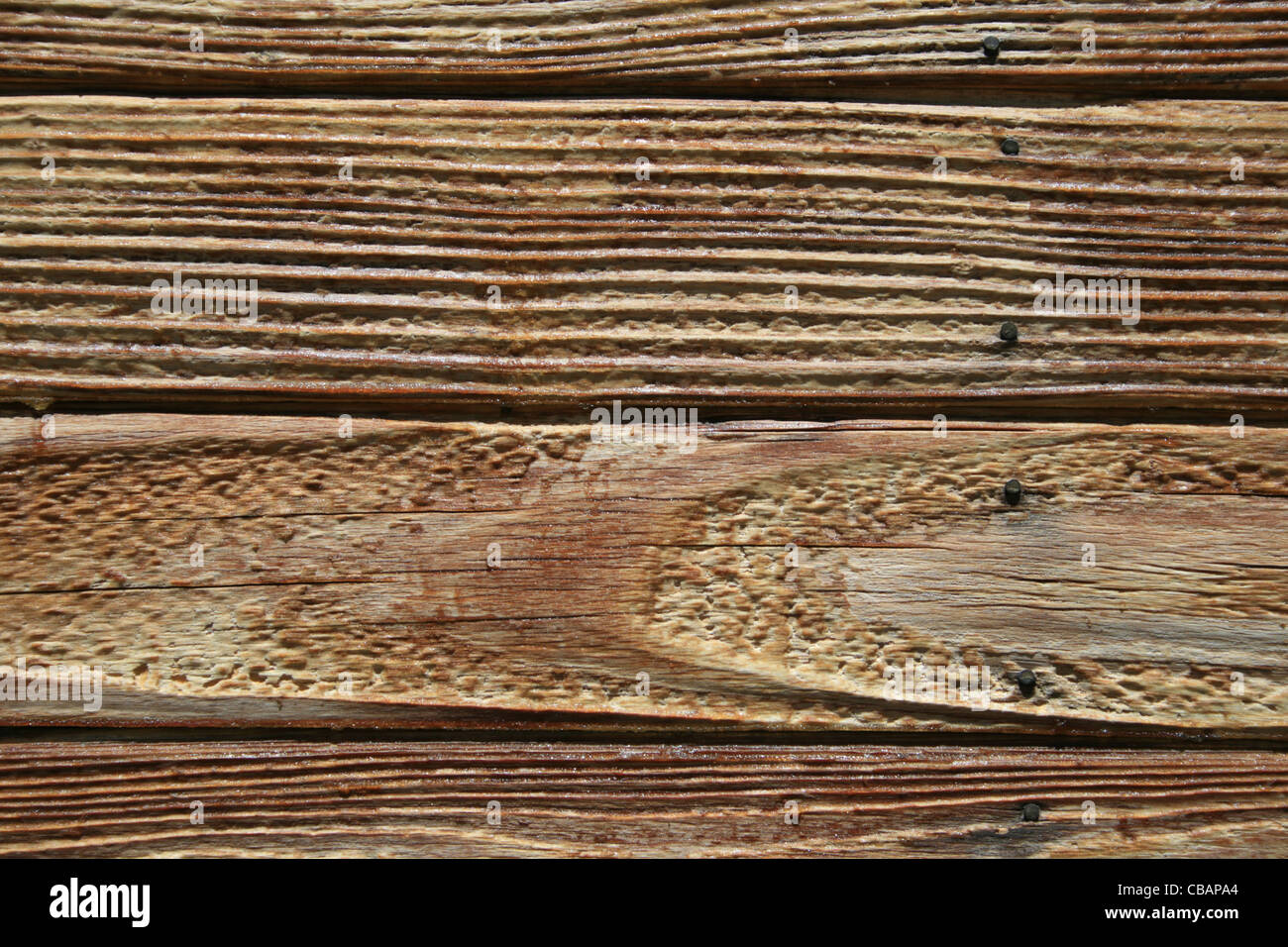 Conseil bois détail mur avec planches en bois patiné Banque D'Images