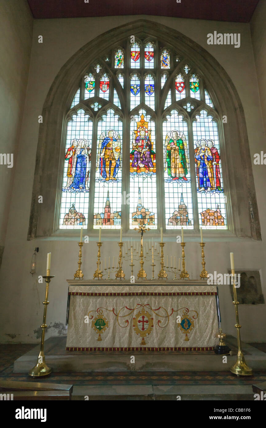 St Michel Archange intérieur de l'Église, St Michaels Square, Vieille Ville, Southampton, Hampshire, England, UK Banque D'Images