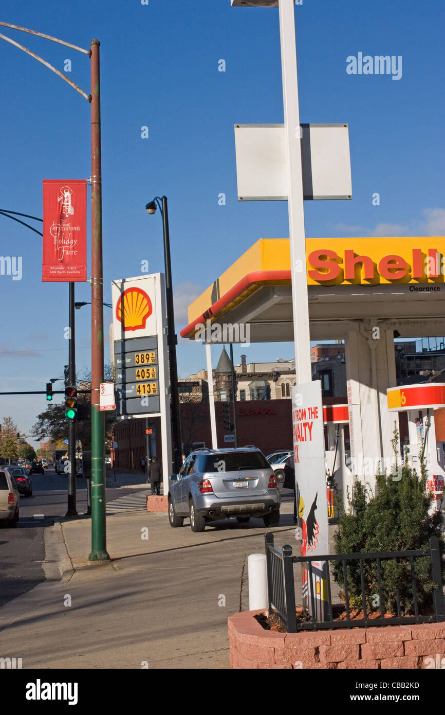 Station-service Shell Banque D'Images