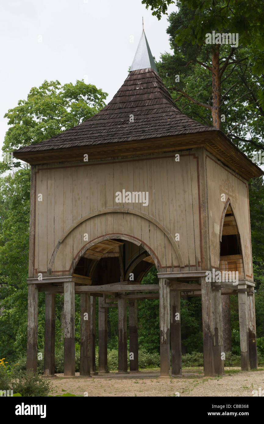 Alexander,Pavillon pavillon de thé, Aluksnes Muizas Aluksne parcs, Parc du Château, Aluksne Lettonie, Vidzeme, Banque D'Images