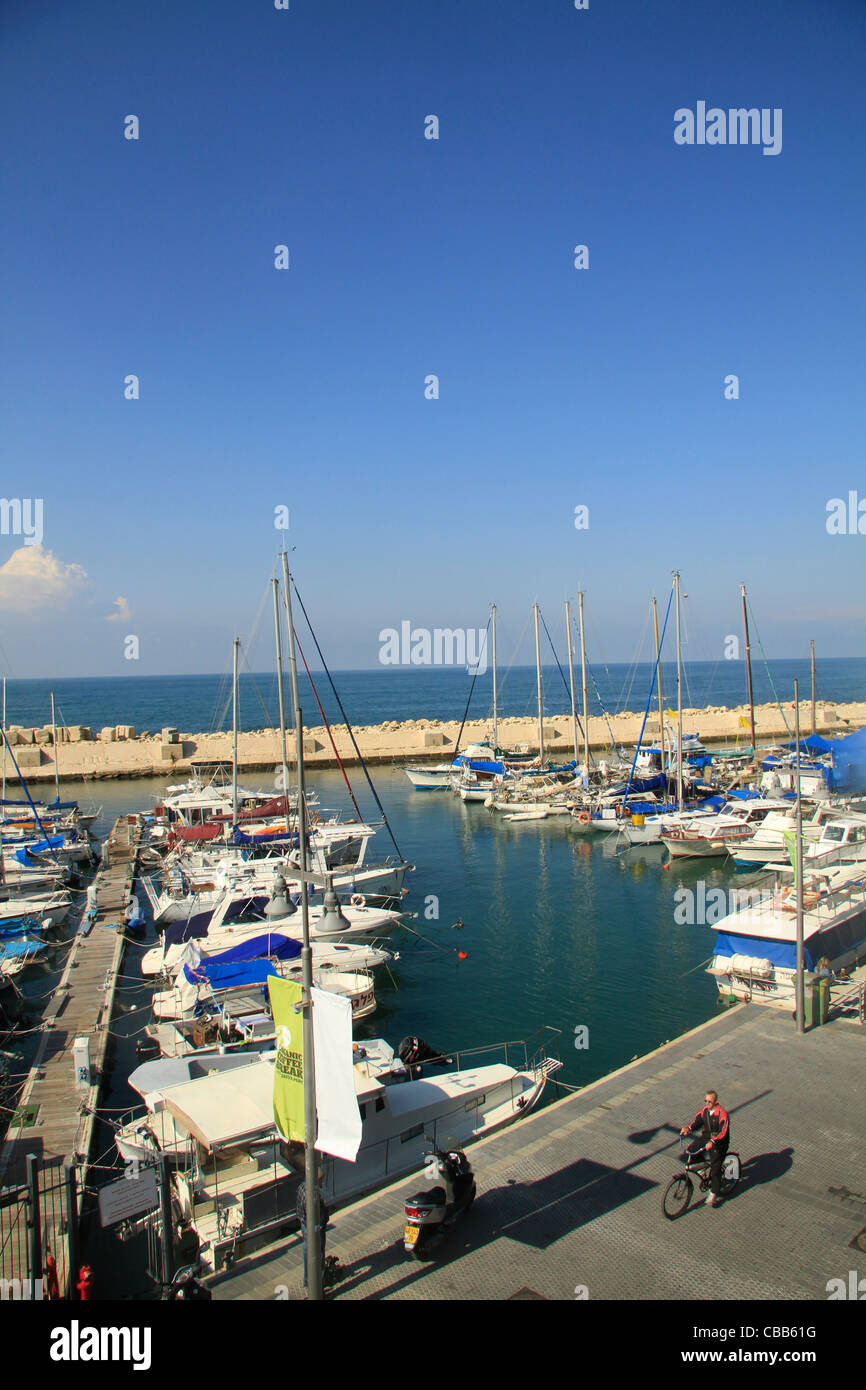 Israël, Tel Aviv, une vue sur le Vieux port de Jaffa Banque D'Images