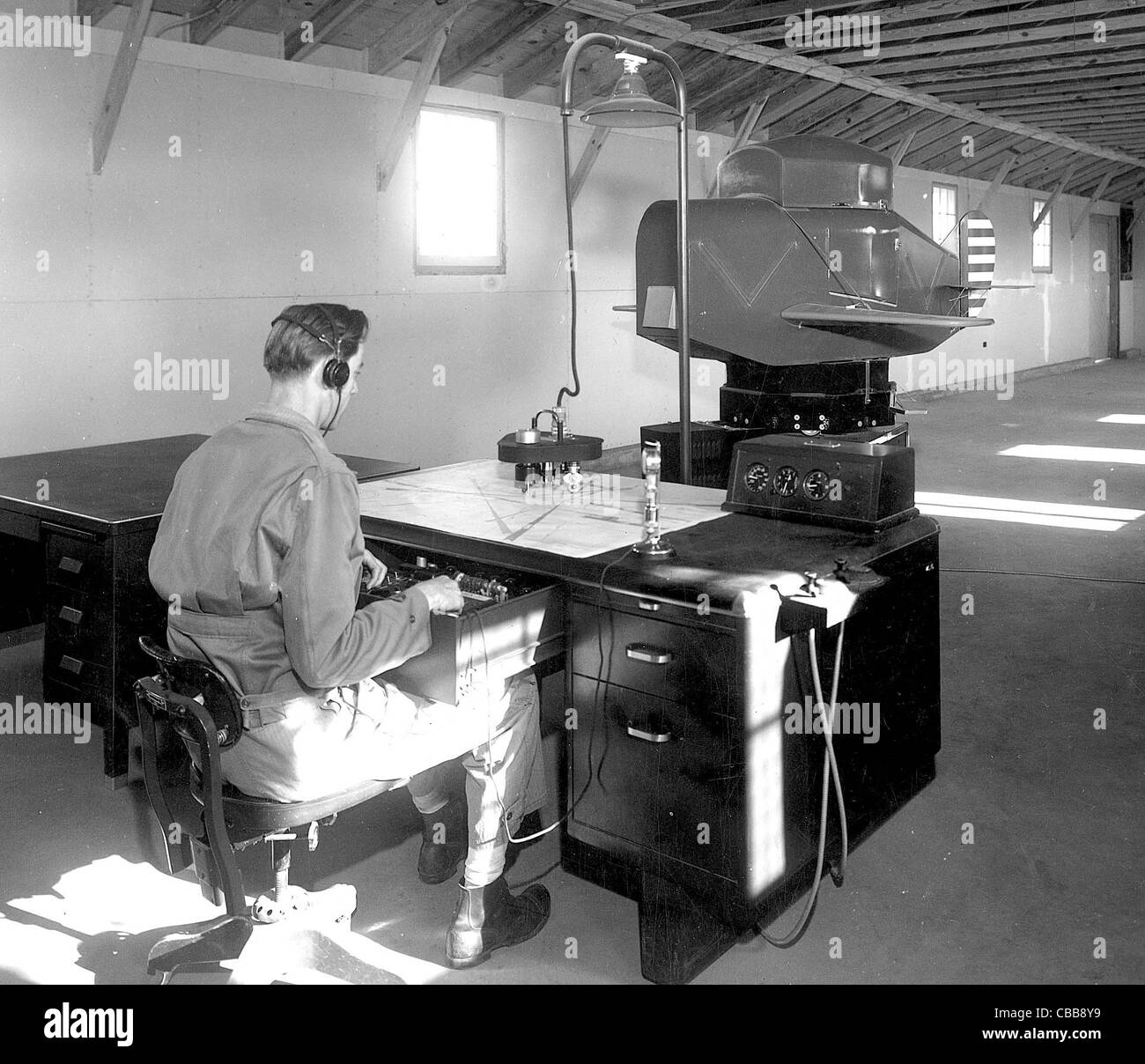 A WW11 flying blind link trainer appareil de test Banque D'Images