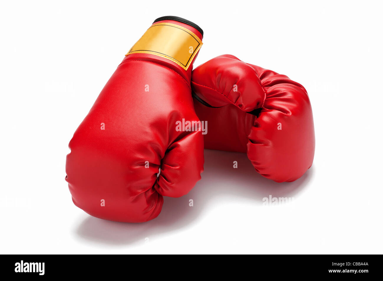 Une paire de gants de boxe rouge Banque D'Images