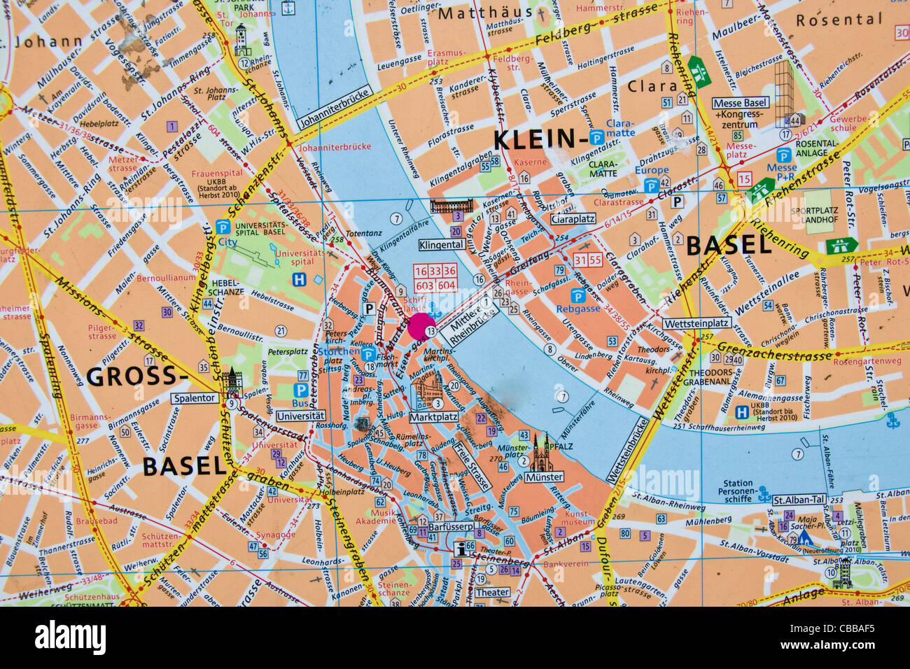 Basel map Banque de photographies et d'images à haute résolution - Alamy