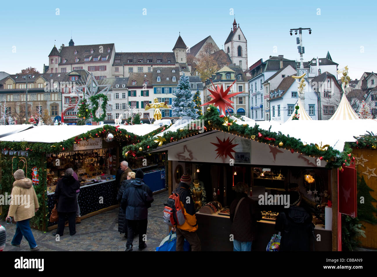 Marché de Noël, Bâle, Suisse Photo Stock - Alamy
