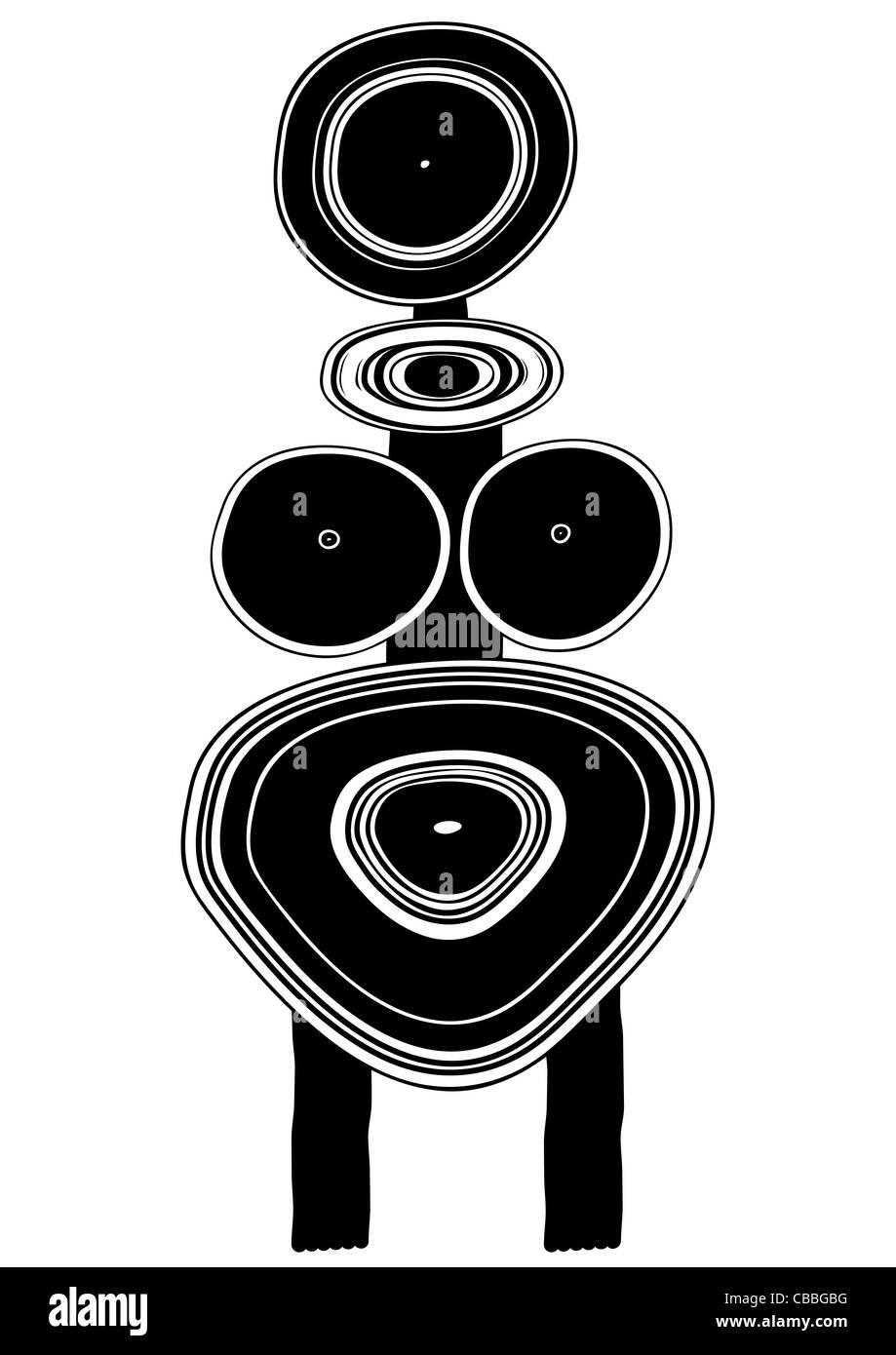 Femme Figure - l'art primitif Banque D'Images