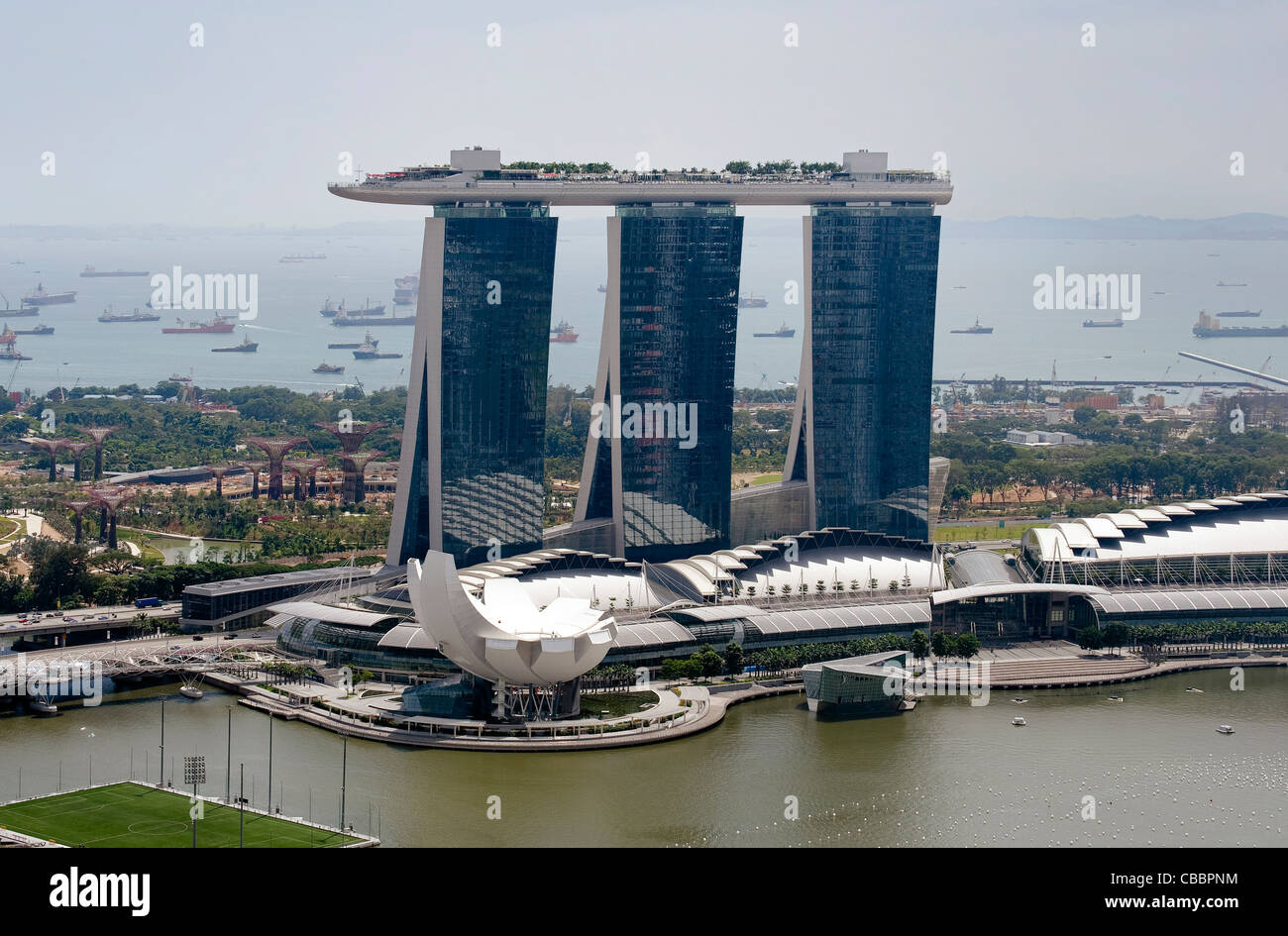 Marina Bay Sands, un hôtel et casino, Singapour. Banque D'Images
