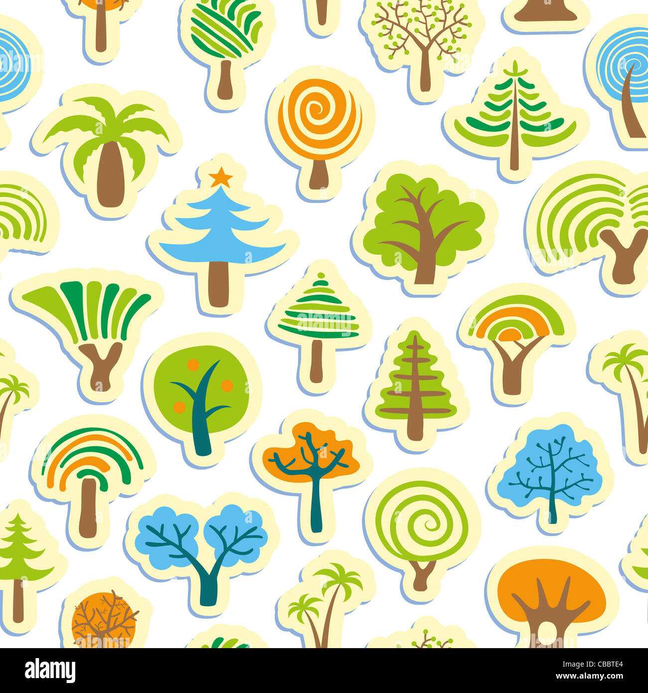 Illustration de l'arbre ou de papier peint Fond transparent Banque D'Images