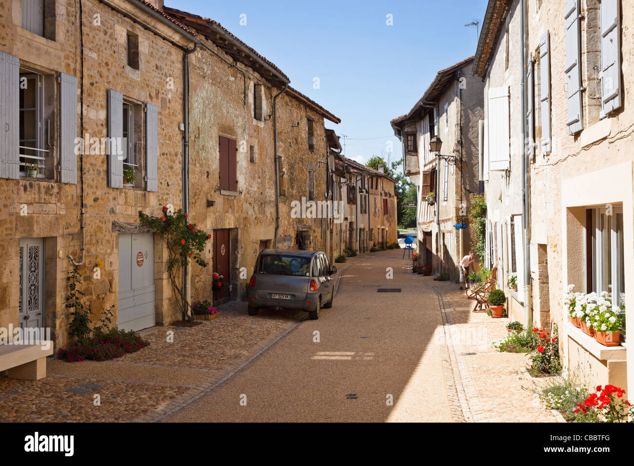 Village de la Dordogne, France - Old street à St Jean de Cole Banque D'Images