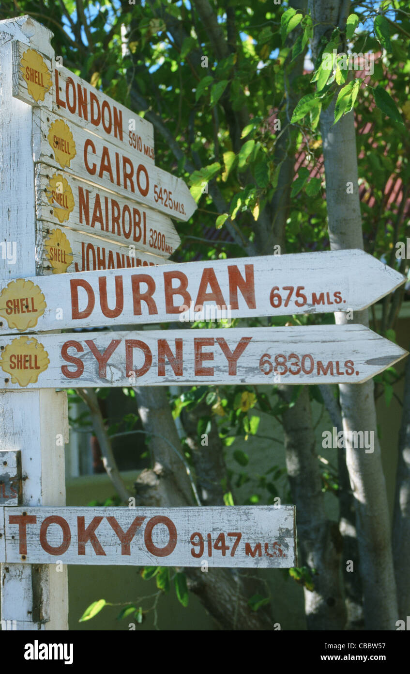 Dans Matjiesfontain Sign, une petite ville dans le désert du petit Karoo, Afrique du Sud Banque D'Images