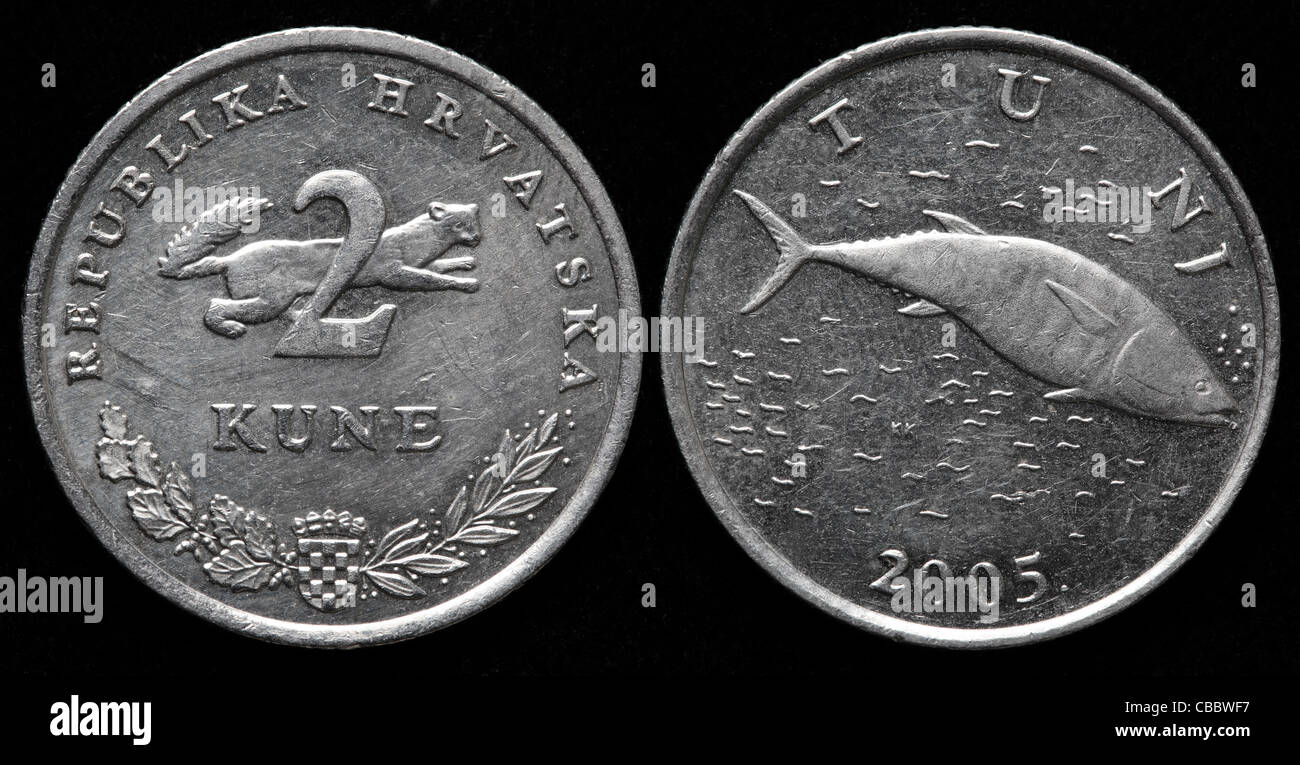 2 Kune Pieces monnaie kune Banque de photographies et d’images à haute ...