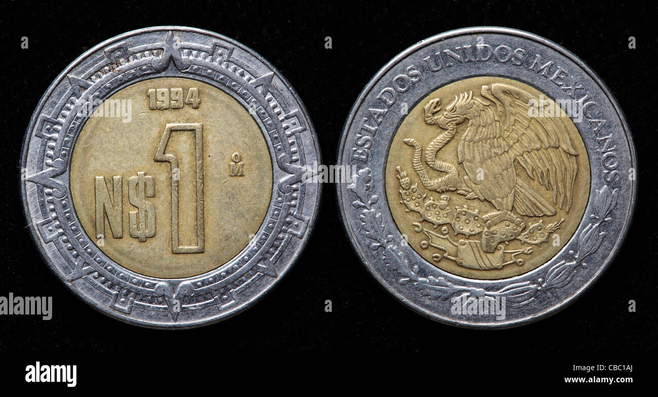 Mexican one peso coin mexico pesos Banque de photographies et d'images à  haute résolution - Alamy