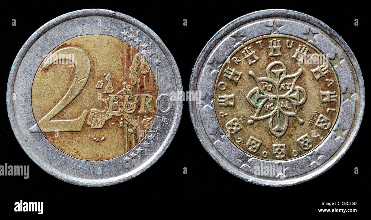 Piece De 2 Euros Femme Sur Un Taureau 2 euro coin Banque de photographies et d'images à haute résolution - Alamy