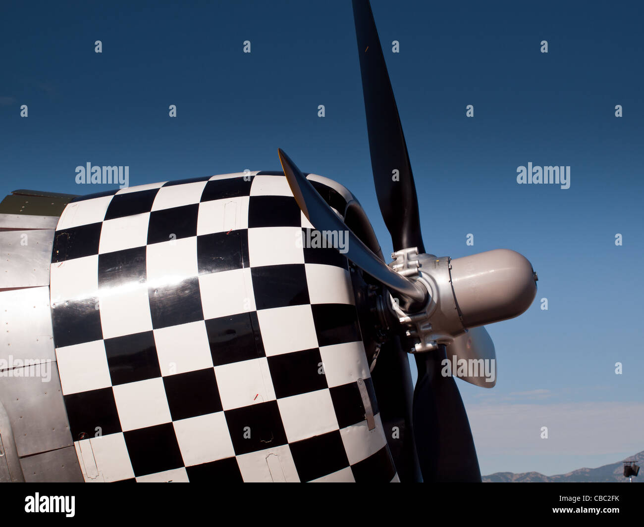 Republic p-47d thunderbolt s/n 45-49385, n47df (nx47df), b-wz, Pratt & Whitney R-2800 Wasp double moteur radial à rocky mountain airshow à Broomfield, Colorado. Banque D'Images